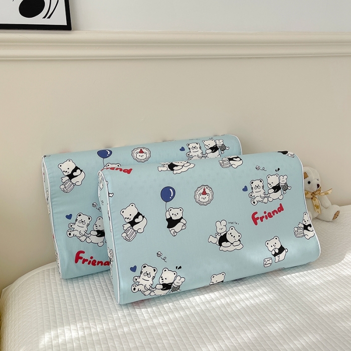 91家纺网 家纺一手货源 找家纺 良佐生活 2023新款A类60支全棉贡缎乳胶枕枕套 好伙伴