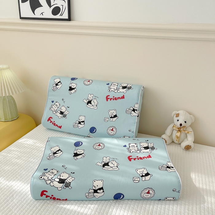 91家纺网 家纺一手货源 找家纺 良佐生活 2023新款A类60支全棉贡缎乳胶枕枕套 好伙伴