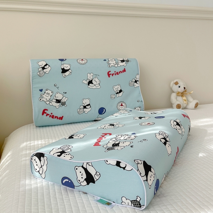 91家纺网 家纺一手货源 找家纺 良佐生活 2023新款A类60支全棉贡缎乳胶枕枕套 好伙伴