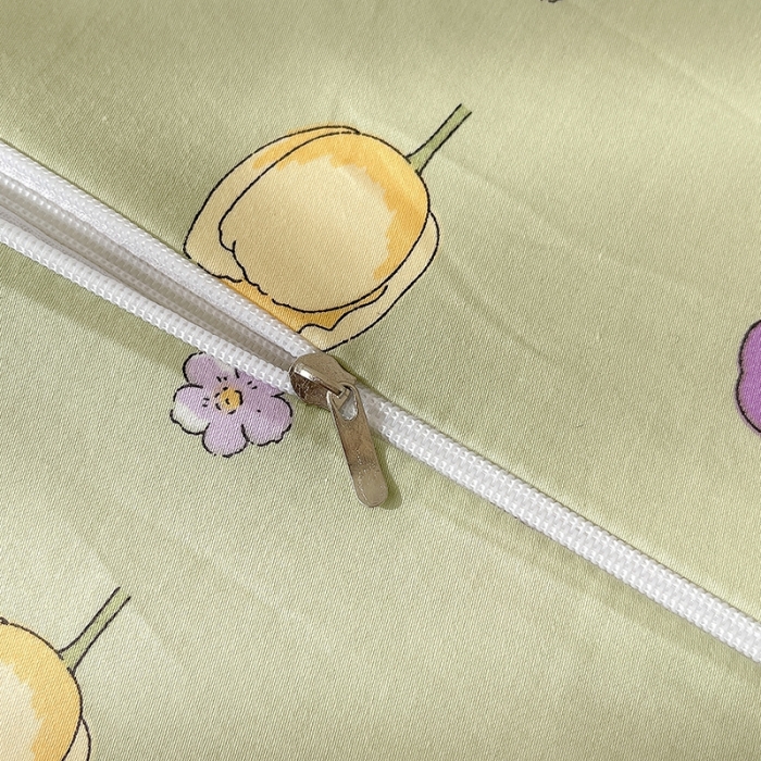 91家纺网 家纺一手货源 找家纺 良佐生活 2023新款A类60支全棉贡缎乳胶枕枕套 花仙兔