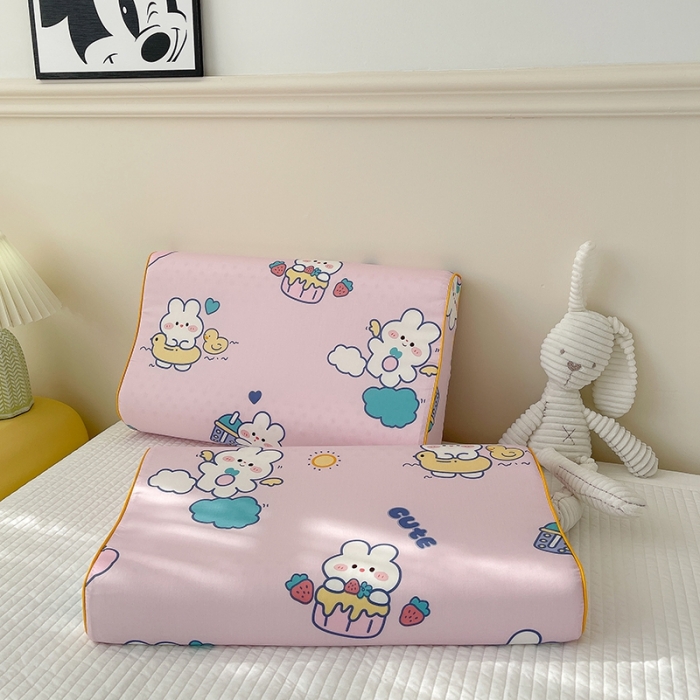 91家纺网 家纺一手货源 找家纺 良佐生活 2023新款A类60支全棉贡缎乳胶枕枕套 贝塔 粉