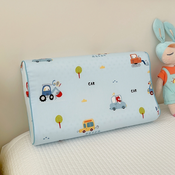 91家纺网 家纺一手货源 找家纺 良佐生活 2023新款A类60支全棉贡缎乳胶枕枕套 挖掘车