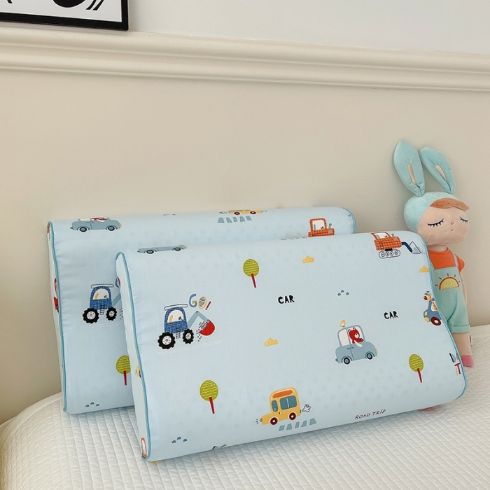 91家纺网 家纺一手货源 找家纺 良佐生活 2023新款A类60支全棉贡缎乳胶枕枕套 挖掘车