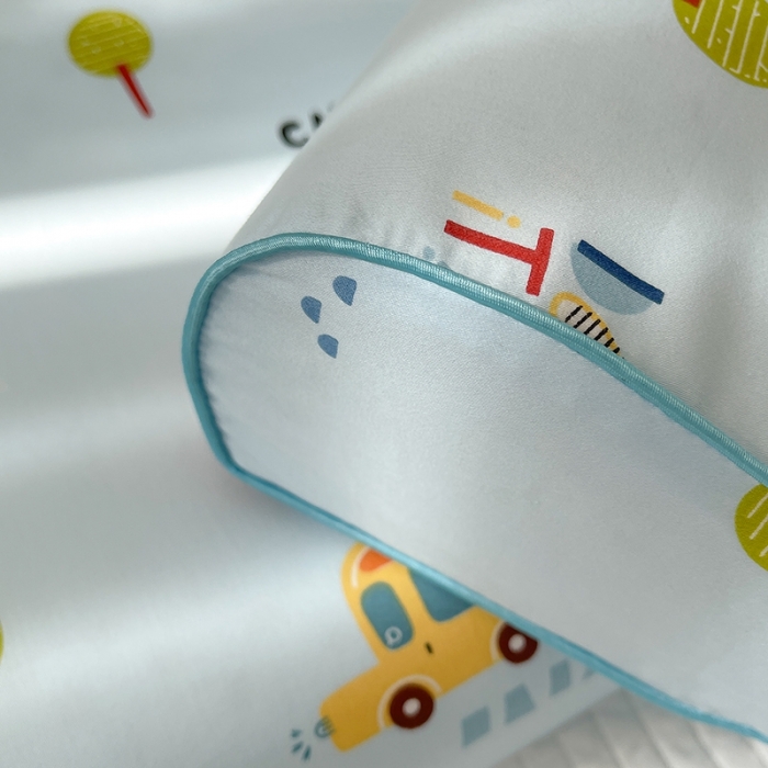 91家纺网 家纺一手货源 找家纺 良佐生活 2023新款A类60支全棉贡缎乳胶枕枕套 挖掘车