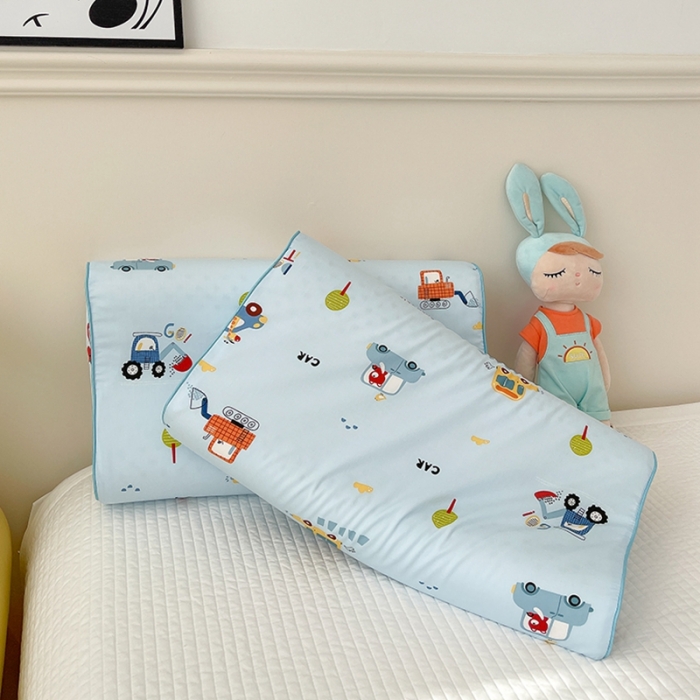 91家纺网 家纺一手货源 找家纺 良佐生活 2023新款A类60支全棉贡缎乳胶枕枕套 挖掘车