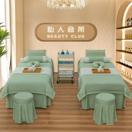 卡伦依诺 新款竹纤维美容床罩四件套 竹纤维-抹茶绿