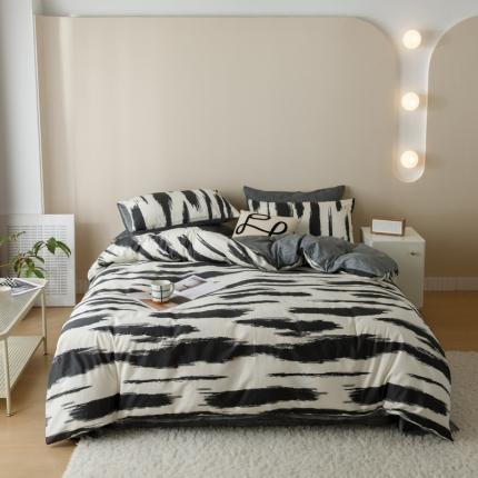 91家纺网 家纺一手货源 找家纺 （总）蓝邻家纺 2023新款全棉印花四件套简约系类四件套