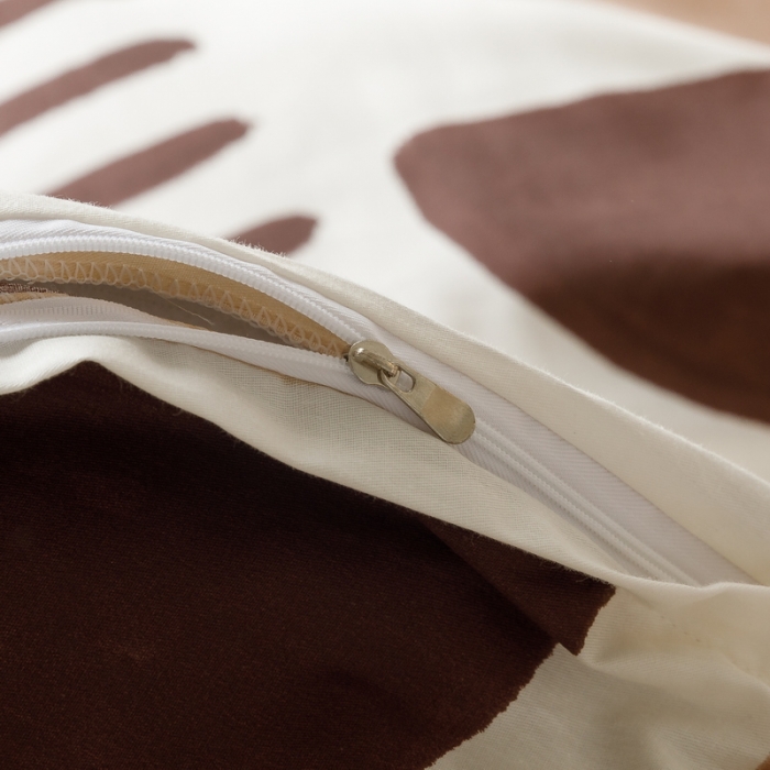 91家纺网 家纺一手货源 找家纺 蓝邻家纺 2023新款全棉印花四件套简约系类四件套 布亚-咖