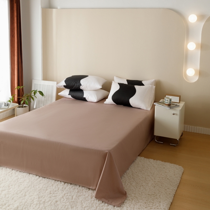 91家纺网 家纺一手货源 找家纺 蓝邻家纺 2023新款全棉印花四件套简约系类四件套 时尚