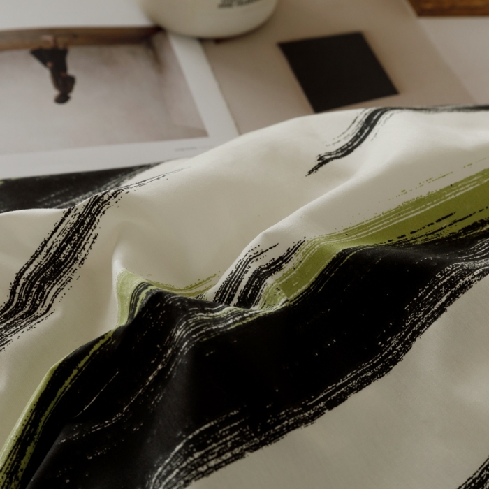 91家纺网 家纺一手货源 找家纺 蓝邻家纺 2023新款全棉印花四件套简约系类四件套 幸运线条