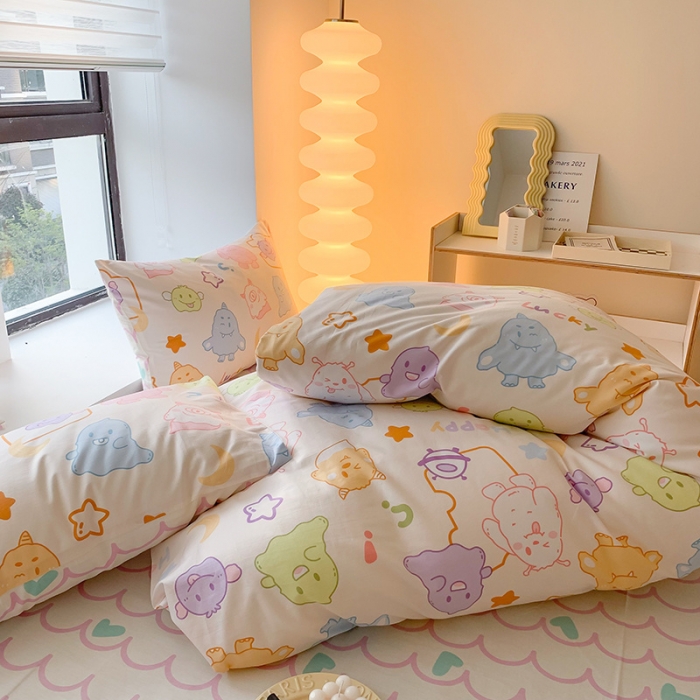 91家纺网 家纺一手货源 找家纺 澳萝拉 2023新款全棉印花四件套会员减5元古灵精怪