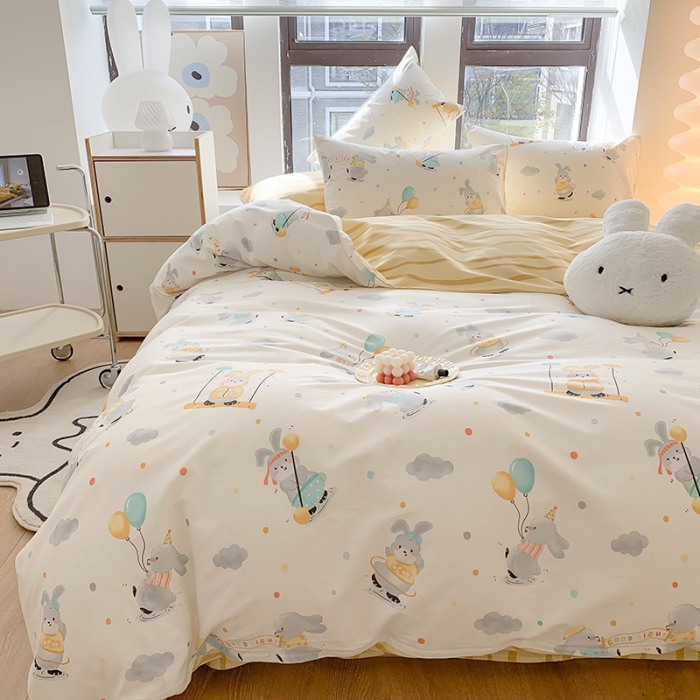 91家纺网 家纺一手货源 找家纺 澳萝拉 2023新款全棉印花四件套会员减5元乖乖兔