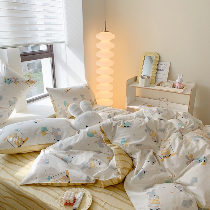 91家纺网 家纺一手货源 找家纺 澳萝拉 2023新款全棉印花四件套会员减5元乖乖兔