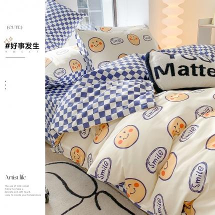 91家纺网 家纺一手货源 找家纺 澳萝拉 2023新款全棉印花四件套会员减5元好事发生