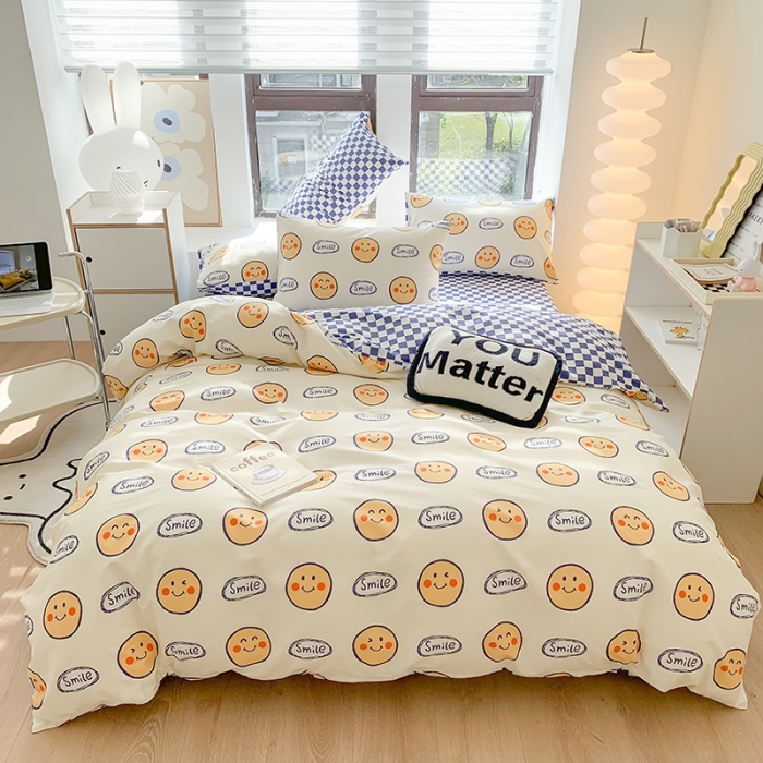 91家纺网 家纺一手货源 找家纺 澳萝拉 2023新款全棉印花四件套会员减5元好事发生