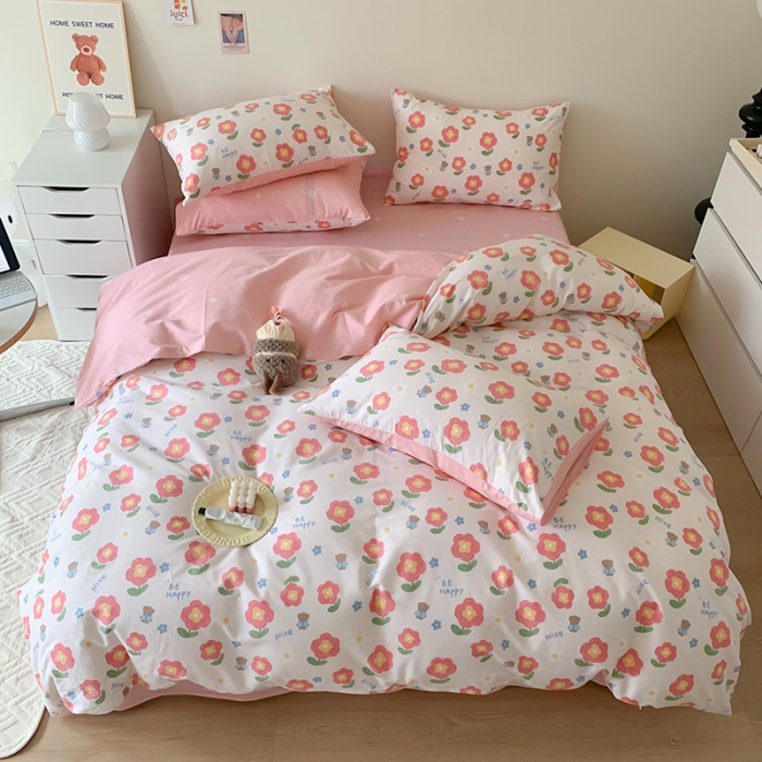 91家纺网 家纺一手货源 找家纺 澳萝拉 2023新款全棉印花四件套会员减5元花园漫步