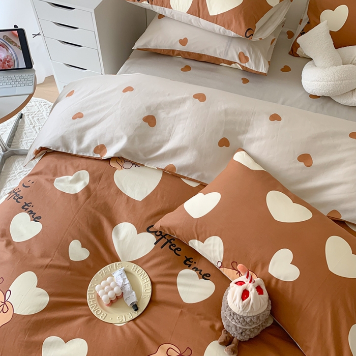 91家纺网 家纺一手货源 找家纺 澳萝拉 2023新款全棉印花四件套会员减5元焦糖布丁