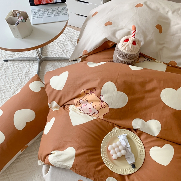 91家纺网 家纺一手货源 找家纺 澳萝拉 2023新款全棉印花四件套会员减5元焦糖布丁