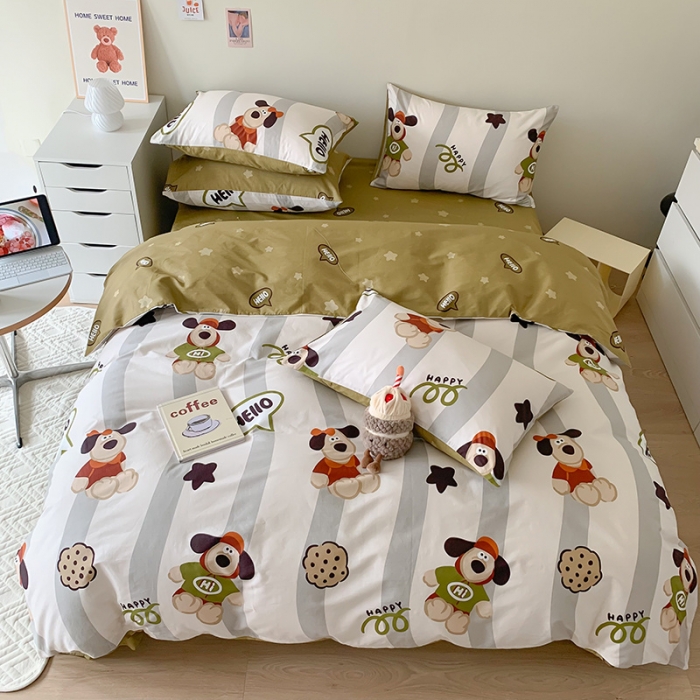 91家纺网 家纺一手货源 找家纺 澳萝拉 2023新款全棉印花四件套会员减5元爵士汪