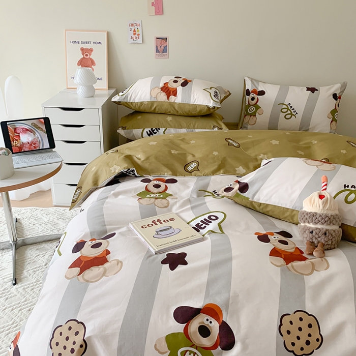 91家纺网 家纺一手货源 找家纺 澳萝拉 2023新款全棉印花四件套会员减5元爵士汪