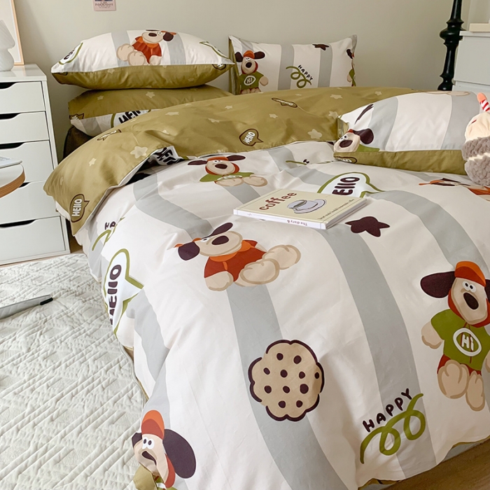 91家纺网 家纺一手货源 找家纺 澳萝拉 2023新款全棉印花四件套会员减5元爵士汪