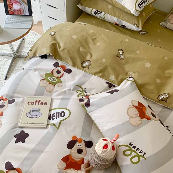 91家纺网 家纺一手货源 找家纺 澳萝拉 2023新款全棉印花四件套会员减5元爵士汪