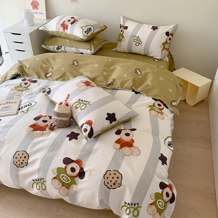 91家纺网 家纺一手货源 找家纺 澳萝拉 2023新款全棉印花四件套会员减5元爵士汪