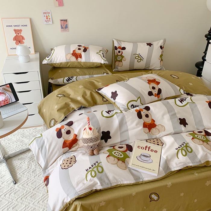 91家纺网 家纺一手货源 找家纺 澳萝拉 2023新款全棉印花四件套会员减5元爵士汪