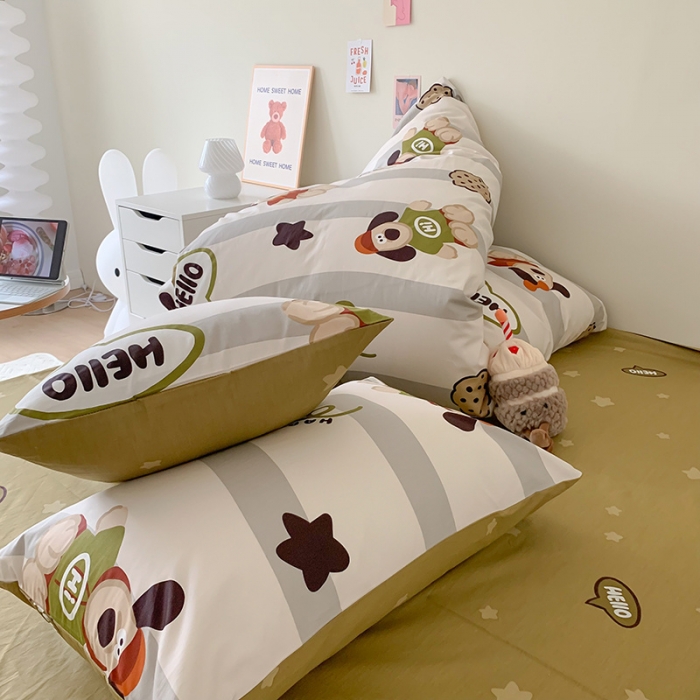 91家纺网 家纺一手货源 找家纺 澳萝拉 2023新款全棉印花四件套会员减5元爵士汪