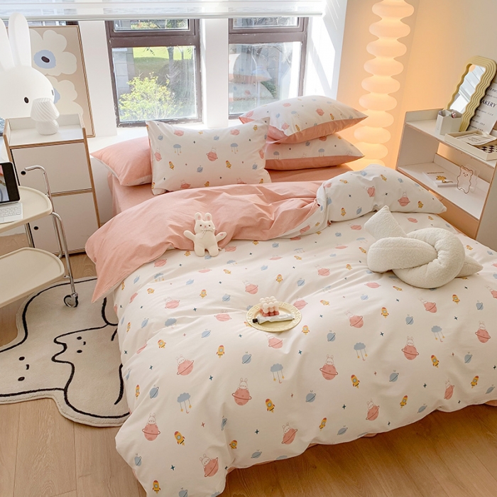 91家纺网 家纺一手货源 找家纺 澳萝拉 2023新款全棉印花四件套会员减5元奇幻星球