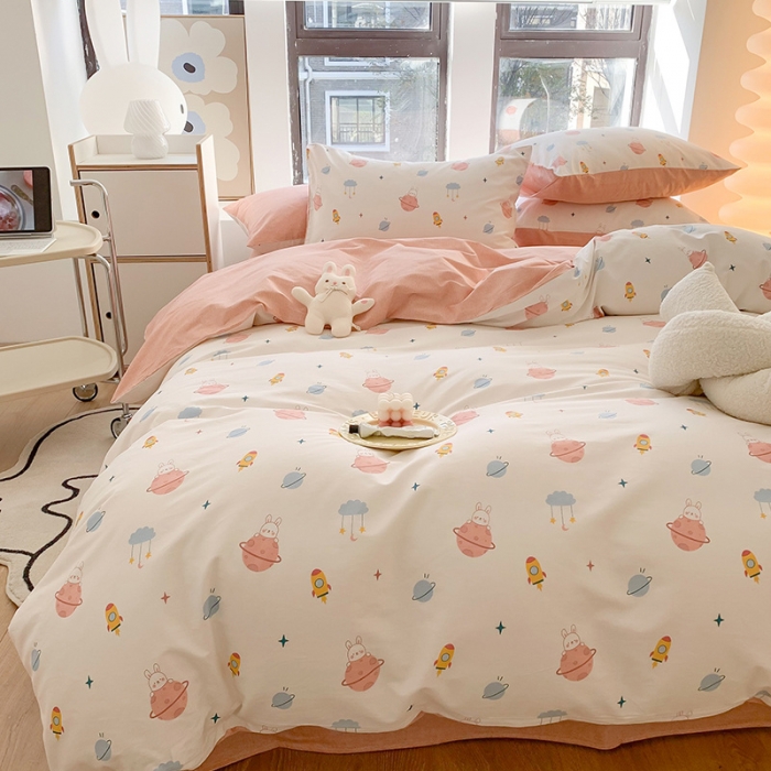 91家纺网 家纺一手货源 找家纺 澳萝拉 2023新款全棉印花四件套会员减5元奇幻星球