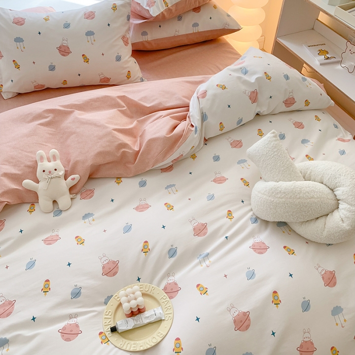 91家纺网 家纺一手货源 找家纺 澳萝拉 2023新款全棉印花四件套会员减5元奇幻星球