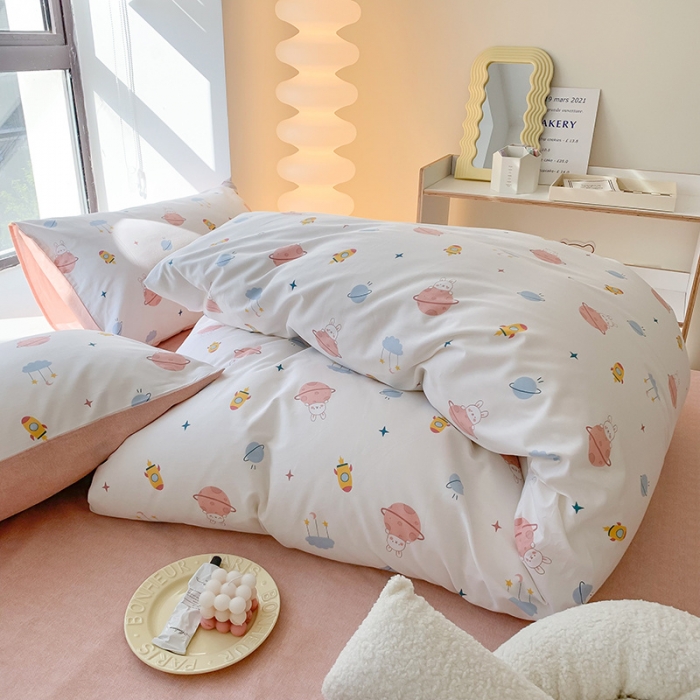 91家纺网 家纺一手货源 找家纺 澳萝拉 2023新款全棉印花四件套会员减5元奇幻星球