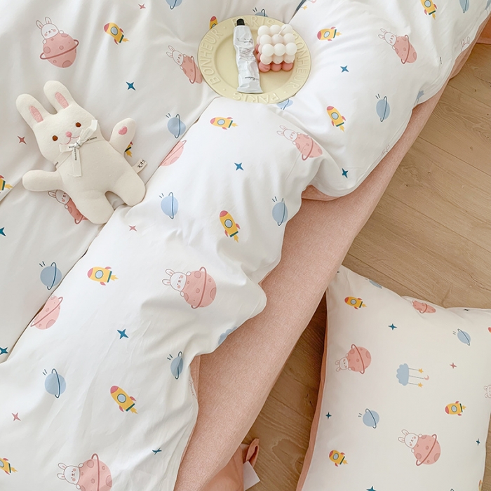 91家纺网 家纺一手货源 找家纺 澳萝拉 2023新款全棉印花四件套会员减5元奇幻星球