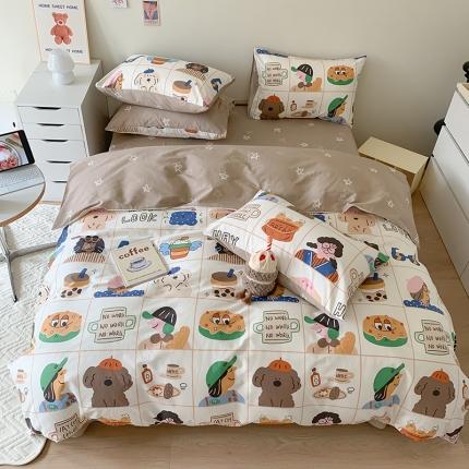 澳萝拉 2023新款全棉印花四件套会员减5元甜甜圈