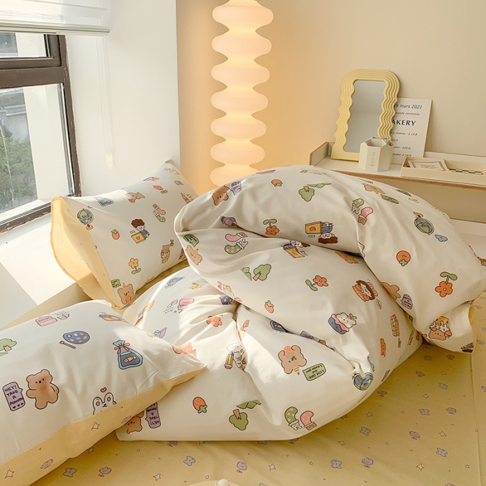 91家纺网 家纺一手货源 找家纺 澳萝拉 2023新款全棉印花四件套会员减5元小确幸