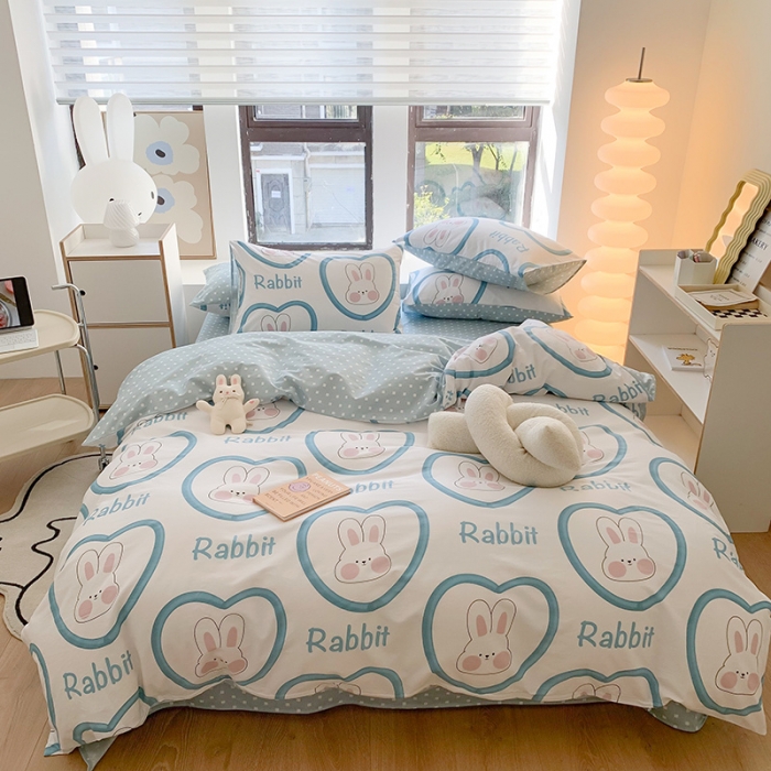 91家纺网 家纺一手货源 找家纺 澳萝拉 2023新款全棉印花四件套会员减5元小甜心