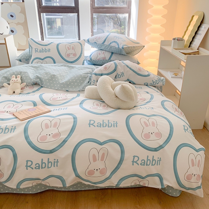 91家纺网 家纺一手货源 找家纺 澳萝拉 2023新款全棉印花四件套会员减5元小甜心