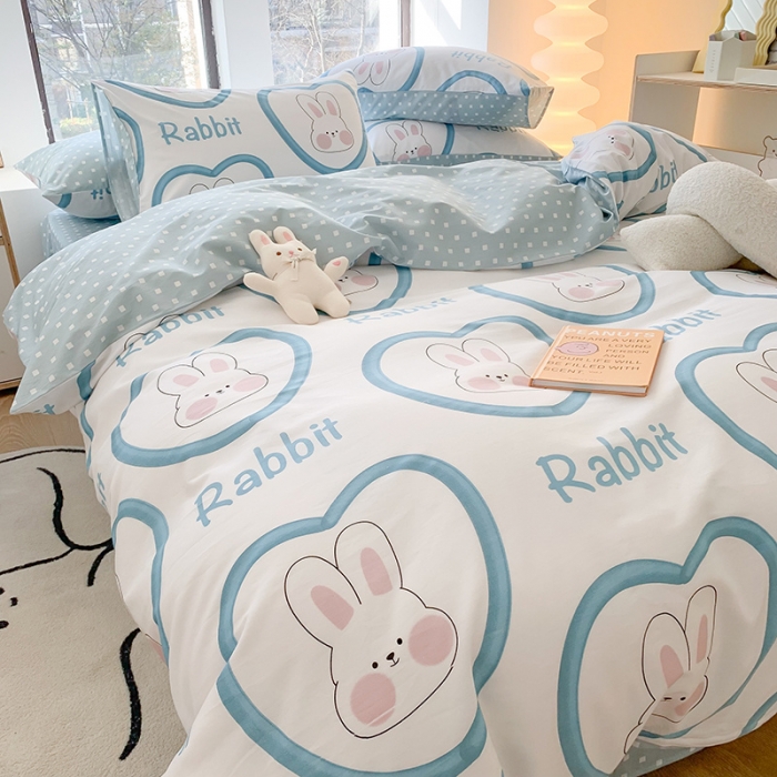 91家纺网 家纺一手货源 找家纺 澳萝拉 2023新款全棉印花四件套会员减5元小甜心