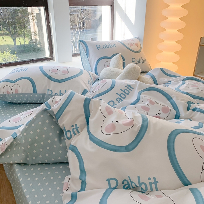 91家纺网 家纺一手货源 找家纺 澳萝拉 2023新款全棉印花四件套会员减5元小甜心