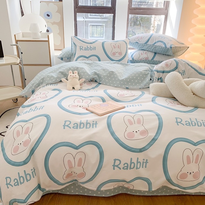 91家纺网 家纺一手货源 找家纺 澳萝拉 2023新款全棉印花四件套会员减5元小甜心