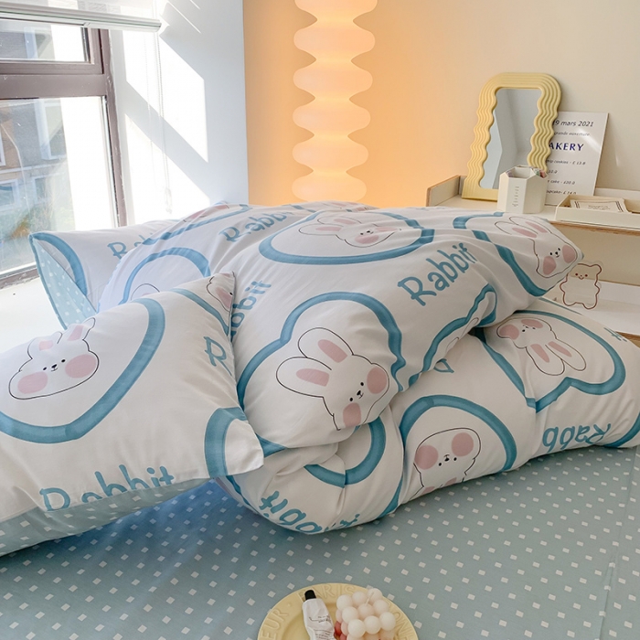 91家纺网 家纺一手货源 找家纺 澳萝拉 2023新款全棉印花四件套会员减5元小甜心