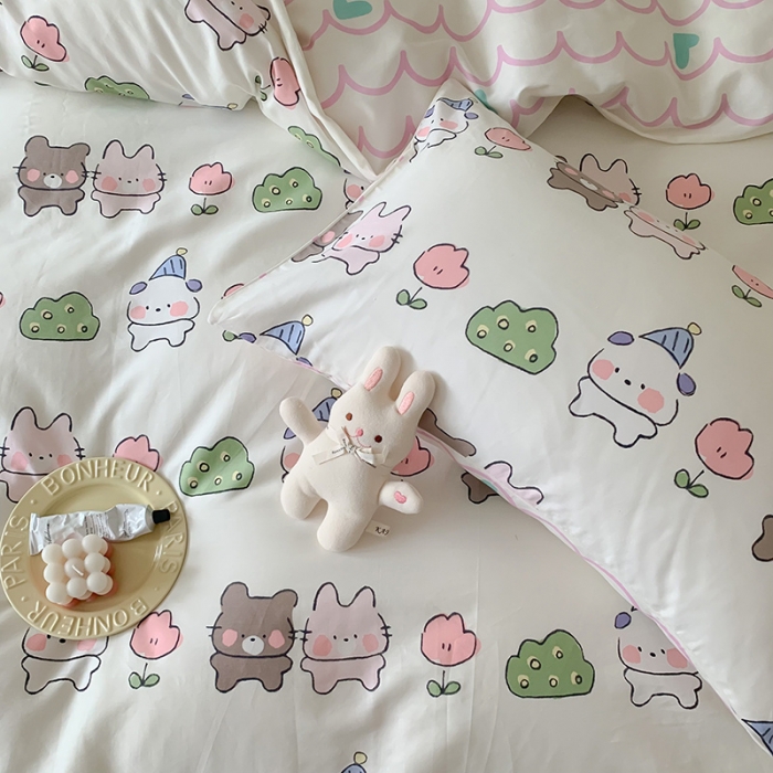 91家纺网 家纺一手货源 找家纺 澳萝拉 2023新款全棉印花四件套会员减5元心动甜心