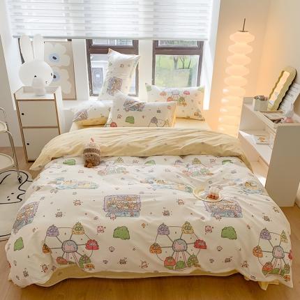 澳萝拉 2023新款全棉印花四件套会员减5元游乐园