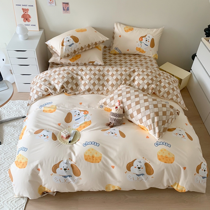 91家纺网 家纺一手货源 找家纺 澳萝拉 2023新款全棉印花四件套会员减5元芝芝汪