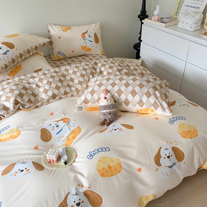 91家纺网 家纺一手货源 找家纺 澳萝拉 2023新款全棉印花四件套会员减5元芝芝汪