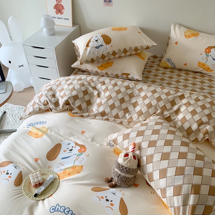 91家纺网 家纺一手货源 找家纺 澳萝拉 2023新款全棉印花四件套会员减5元芝芝汪