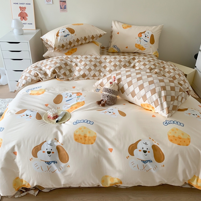 91家纺网 家纺一手货源 找家纺 澳萝拉 2023新款全棉印花四件套会员减5元芝芝汪