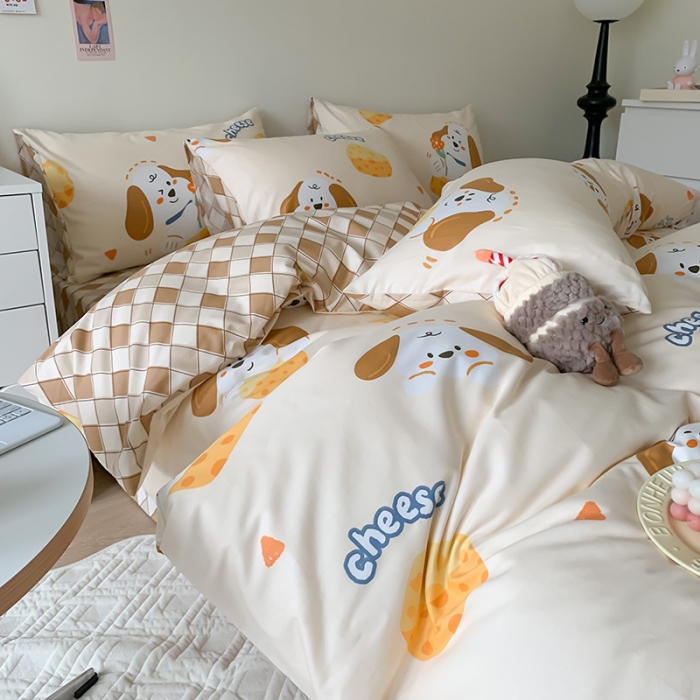 91家纺网 家纺一手货源 找家纺 澳萝拉 2023新款全棉印花四件套会员减5元芝芝汪