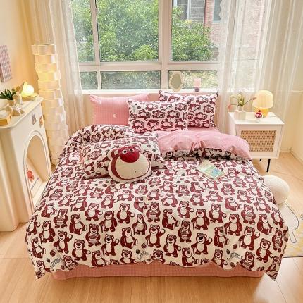 91家纺网 家纺一手货源 找家纺 （总）金丝鸟 2023新款全棉小清新四件套